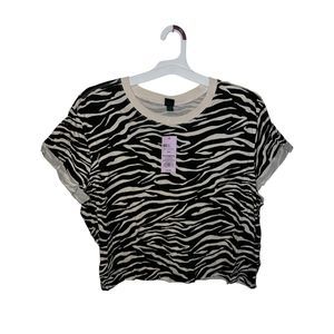 Woman’s Wild Fable T-Shirt Zebra Print sizes small thru XXl available